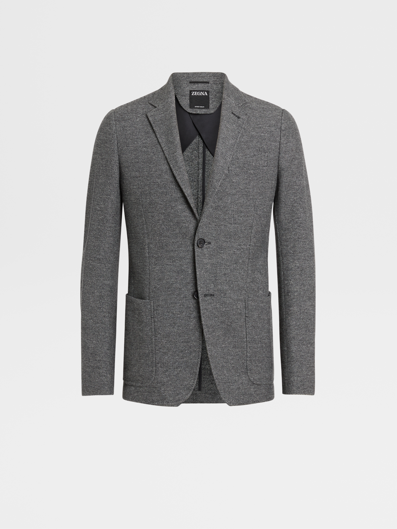 Black and Grey Jersey Shirt Jacket